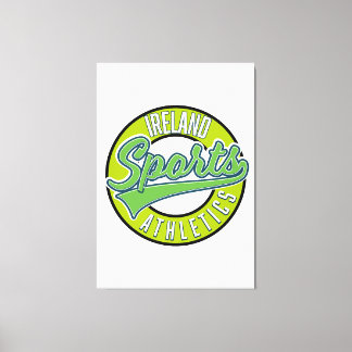 Ireland sports athletic vintage logo canvas print