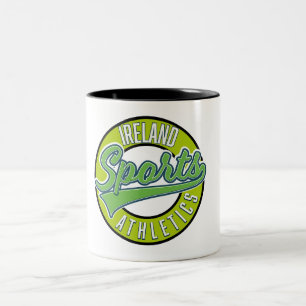 Ireland sports athletic vintage logo Two-Tone coffee mug