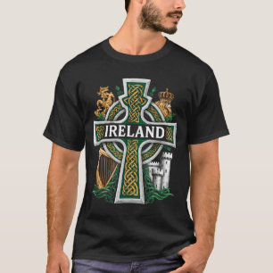 Ireland St Patrick Day Celtic Cross Green Celebrat T-Shirt