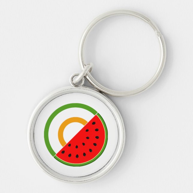 IRELAND STANDS WITH PALESTINE - Watermelon Key Ring (Front)