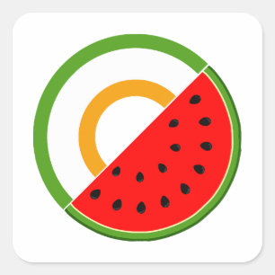 IRELAND STANDS WITH PALESTINE - Watermelon Square Sticker