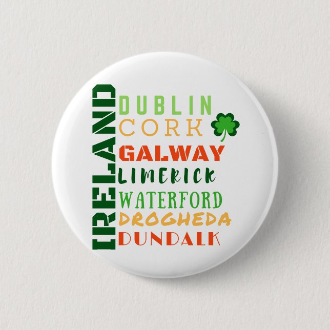 IRELAND SUBWAY ART 6 CM ROUND BADGE (Front)