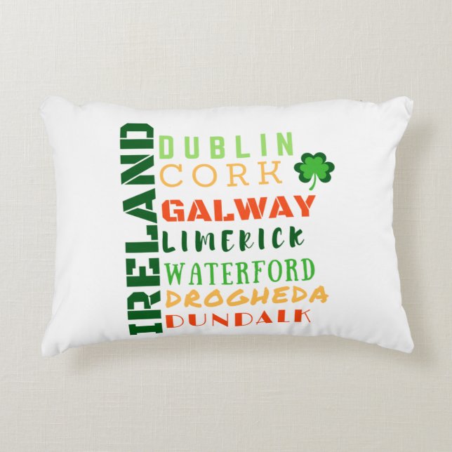 IRELAND SUBWAY ART DECORATIVE CUSHION (Front)