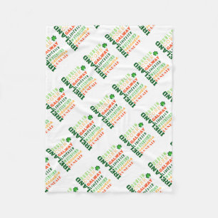 IRELAND SUBWAY ART FLEECE BLANKET