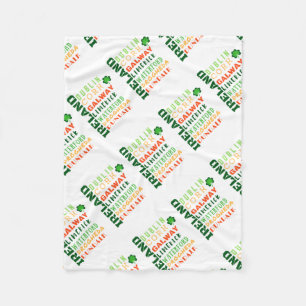 IRELAND SUBWAY ART FLEECE BLANKET