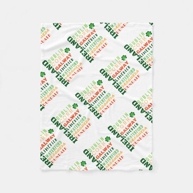 IRELAND SUBWAY ART FLEECE BLANKET (Front)