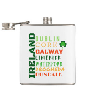 IRELAND SUBWAY ART HIP FLASK