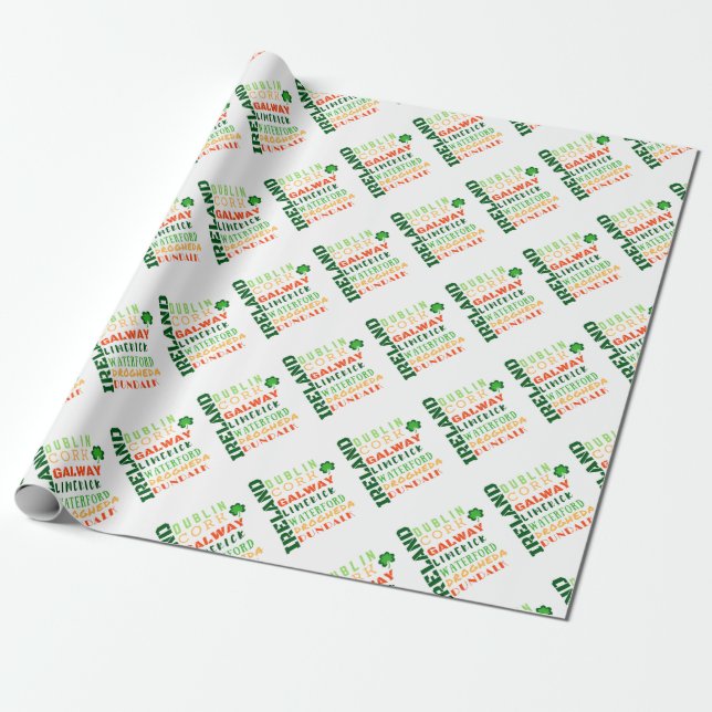 IRELAND SUBWAY ART WRAPPING PAPER (Unrolled)