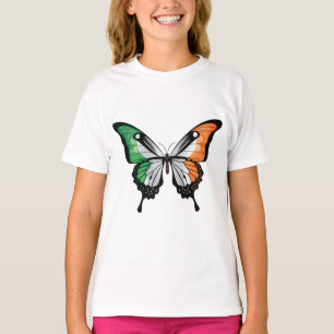 Ireland Swallowtail Butterfly Flag T-Shirt