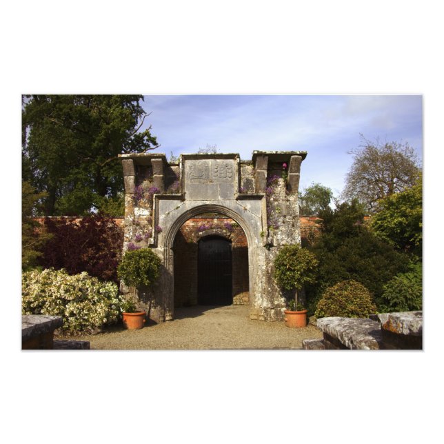 Ireland, the Dromoland Castle Walled Garden Photo Print (Front)
