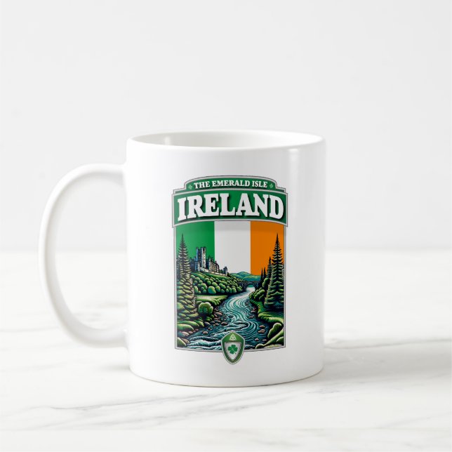 Ireland The Emerald Isle Coffee Mug (Left)