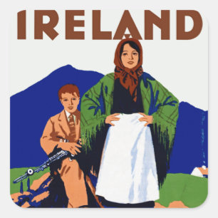 Ireland ~ The Land of Eternal Youth Square Sticker