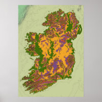 Ireland topographic map