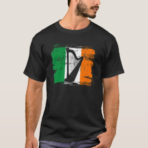 Ireland Trad Music Harp Irish Flag  Harpist Irelan T-Shirt