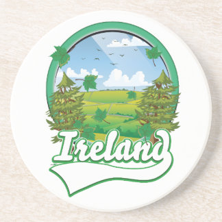 Ireland Travel logo Coaster