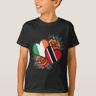 Ireland Trinidad And Tobago Flag Heart Half Irish T-Shirt