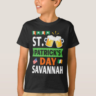 Ireland Us Flags Drinking Beer St Patricks Day In T-Shirt
