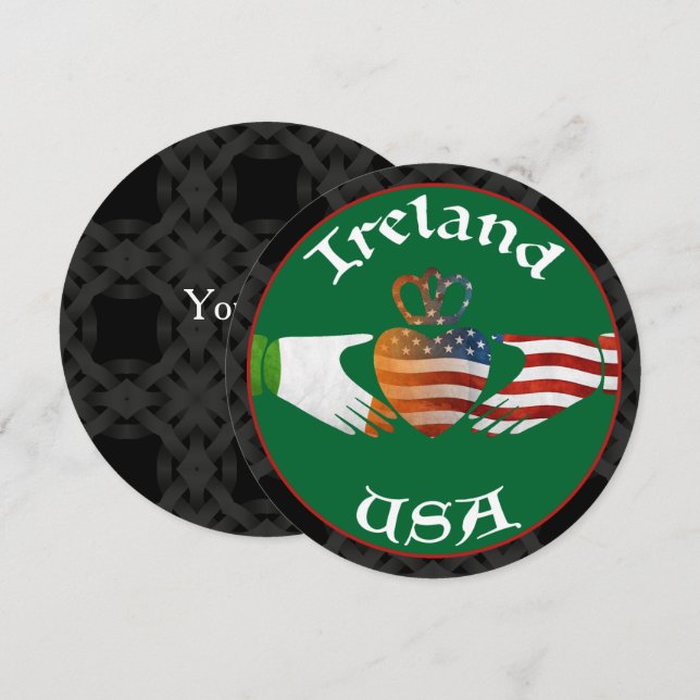 Ireland USA Claddagh Party Invitations (Front/Back)