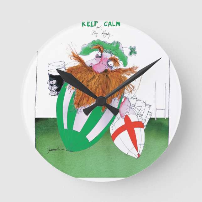 ireland v england rugby balls tony fernandes round clock (Front)