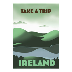 Ireland vintage style travel poster