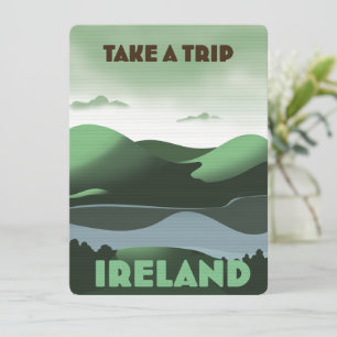 Ireland vintage style travel poster