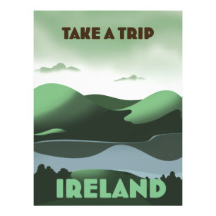 Ireland vintage style travel poster