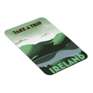 Ireland vintage style travel poster magnet