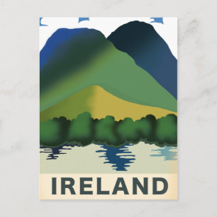 Ireland vintage travel poster postcard