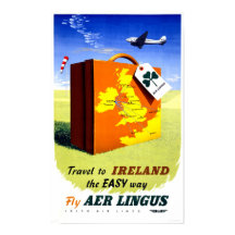 Ireland Vintage Travel Poster Restored