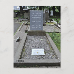 Ireland W. B. Yeats grave at Drumcliff, Co. Sligo Postcard