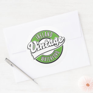 Ireland Waterford vintage logo Classic Round Sticker