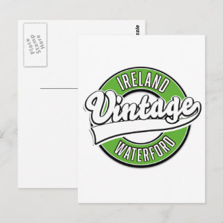 Ireland Waterford vintage logo Postcard