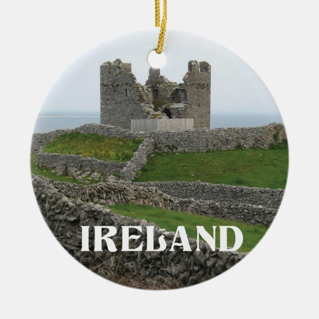 Ireland with Inisheer photo Ceramic Tree Decoration (Front)