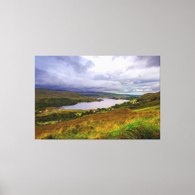 Ireland's "Heavenly Glen": Mystical Dunlewey Lough Canvas Print (Front)