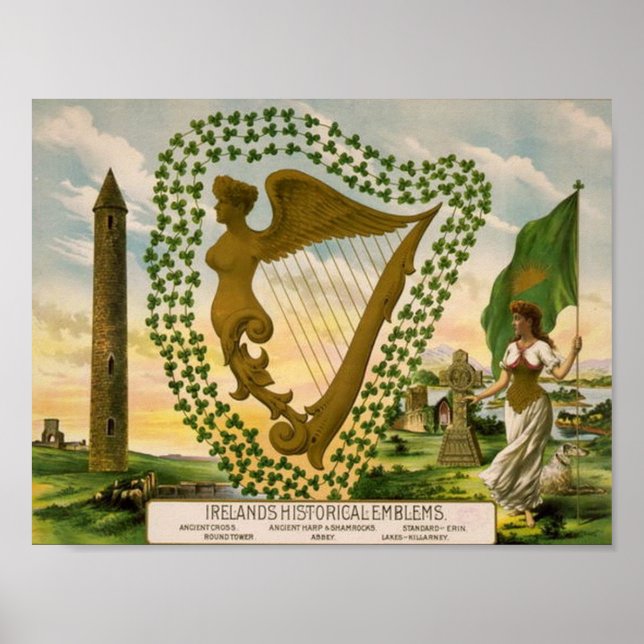 Ireland's Historical Emblems Poster (Front)