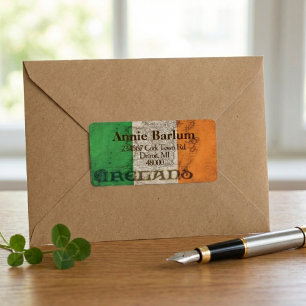 Irelands Rustic Flag Return Address Labels