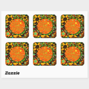 Irelyn’s Faith Miracle Floral Fun Square Sticker