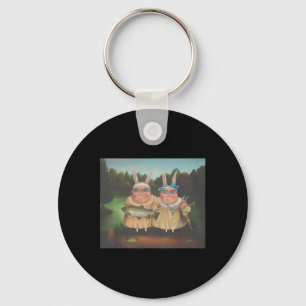 Irena Aizen Rabbits Cute Bunny Rabbit Lover Easter Key Ring