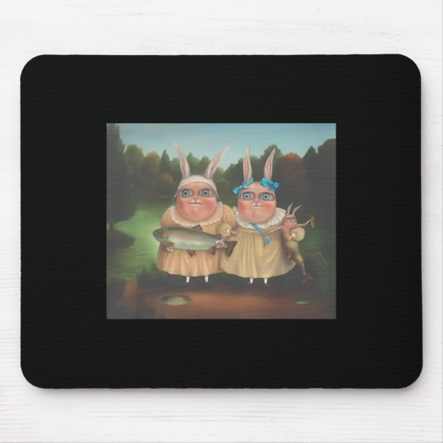 Irena Aizen Rabbits Cute Bunny Rabbit Lover Easter Mouse Mat (Front)