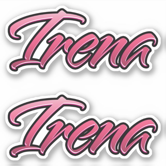 Irena faded pink stickers sticker set (Front)