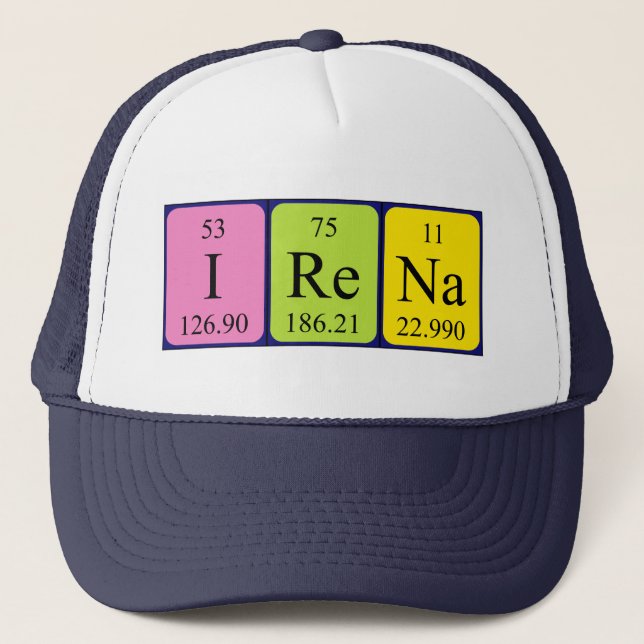 Irena periodic table name hat (Front)