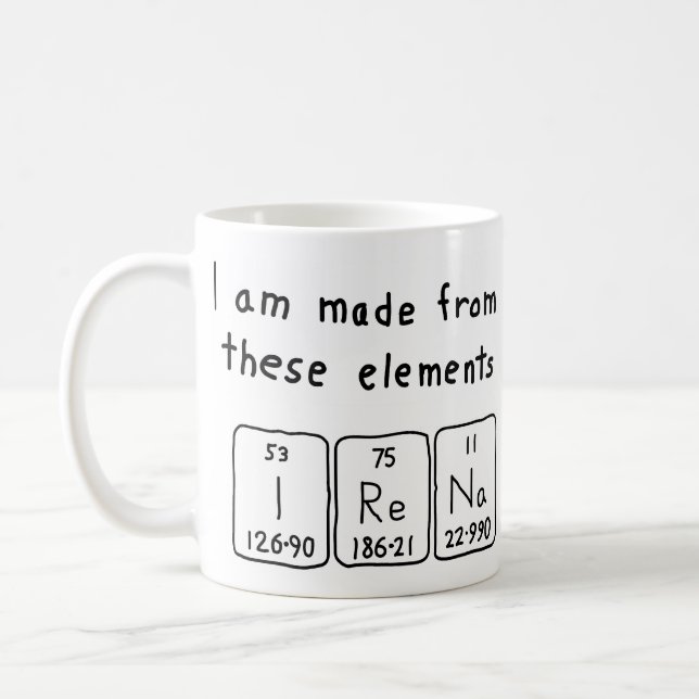 Irena periodic table name mug (Left)