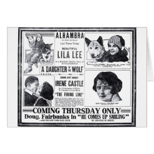 Irene Castle Lila Lee 1919 vintage movie ad card