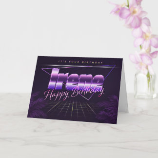 Irene Name First Name purla retro card Birthday