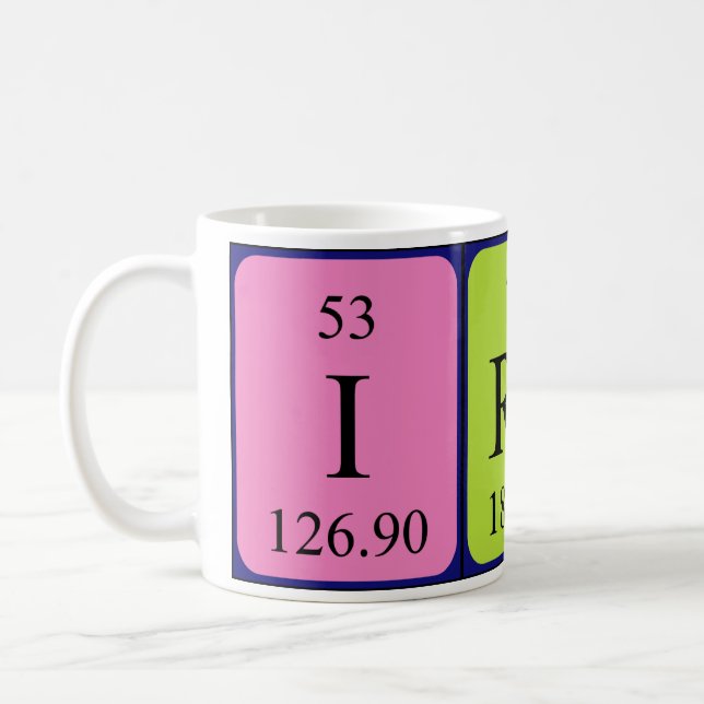 Irene periodic table name mug (Left)