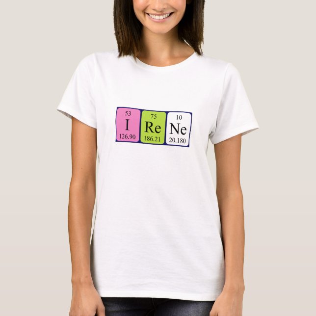 Irene periodic table name shirt (Front)