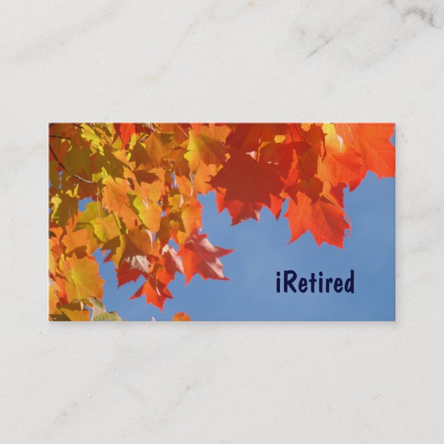 iRetired business cards Retirement Retiring gifts (Front)