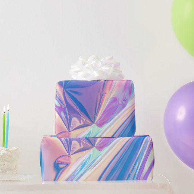 Iridescence Holographic  Pattern Wrapping Paper (Party Gifts)