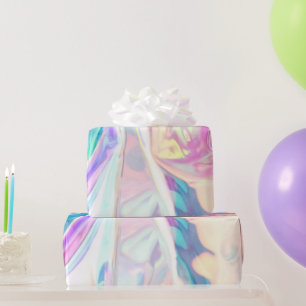 Iridescence Holographic  Pattern Wrapping Paper