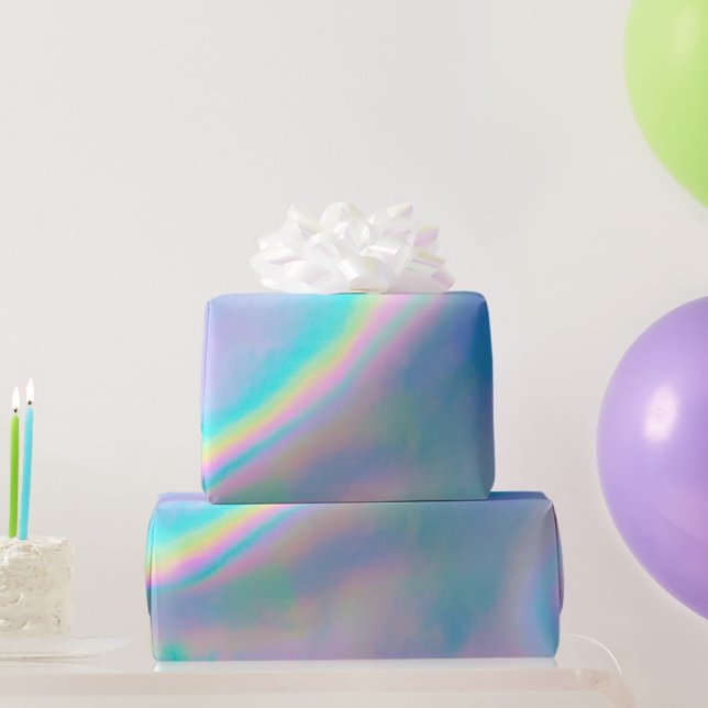Iridescence Holographic  Pattern Wrapping Paper (Party Gifts)